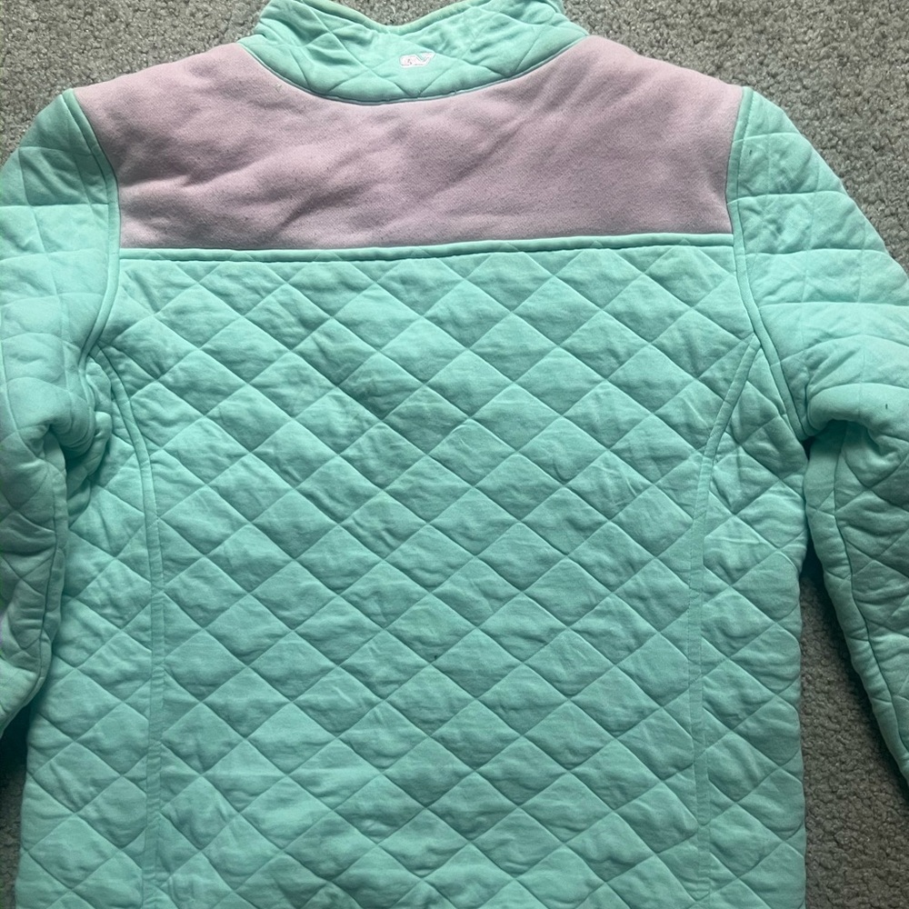 Vineyard Vines women’s  Quilted Jacket - Light Blue and Pink - Picture 2 of 3